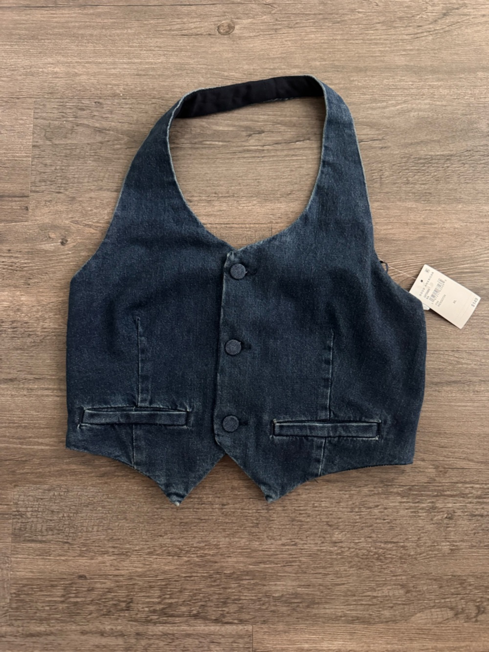 Good American Indigo Denim Vest